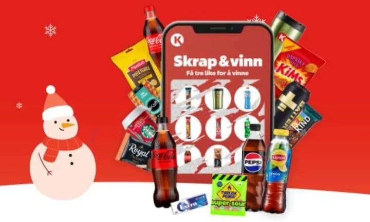 Vinn sjokolade, brus, potetgull og andre godsaker i Circle K sin skrapekonkurranse
