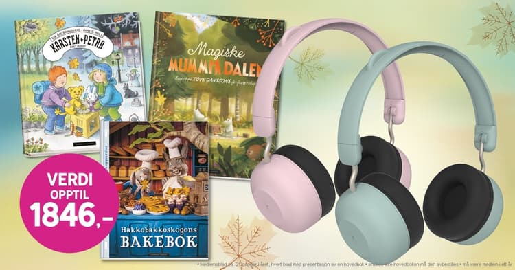 Få Kreafunk trådløse hodetelefoner og tre valgfrie bøker