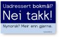 Glad i nynorsk? Få gratis klistremerke!