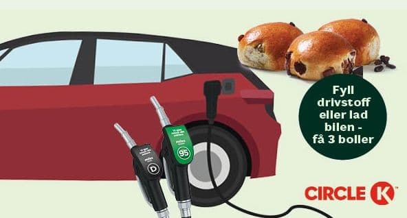 NAF-medlem? Fyll eller lad tanken og få 3 boller fra Circle K