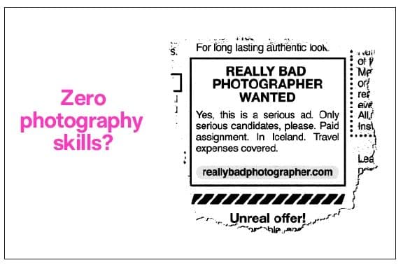 Er du en dårlig fotograf? Vinn 10-dagers tur til Island - alle kostnader dekket