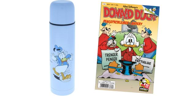 Få Donald Duck-termos i velkomstgave