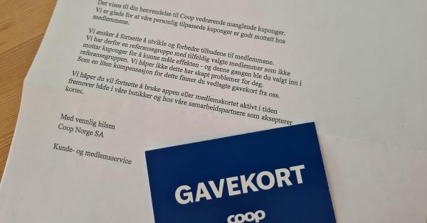 Får du ikke gratiskuponger eller rabattkuponger fra Coop?